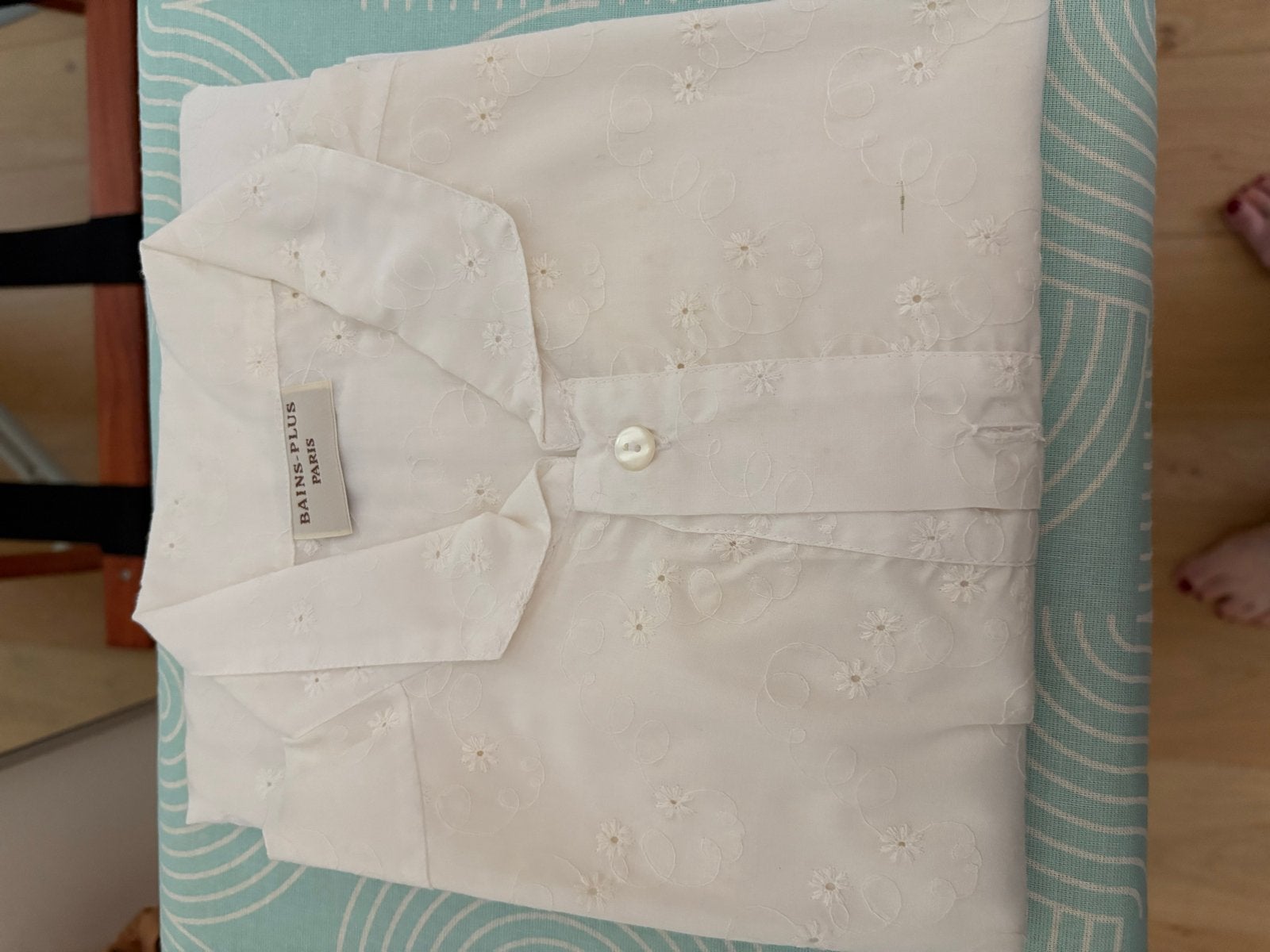Wit nachthemd van Bains Plus PARIS - 100% katoen, Ophalen of Verzenden, Wit, Nachtkleding