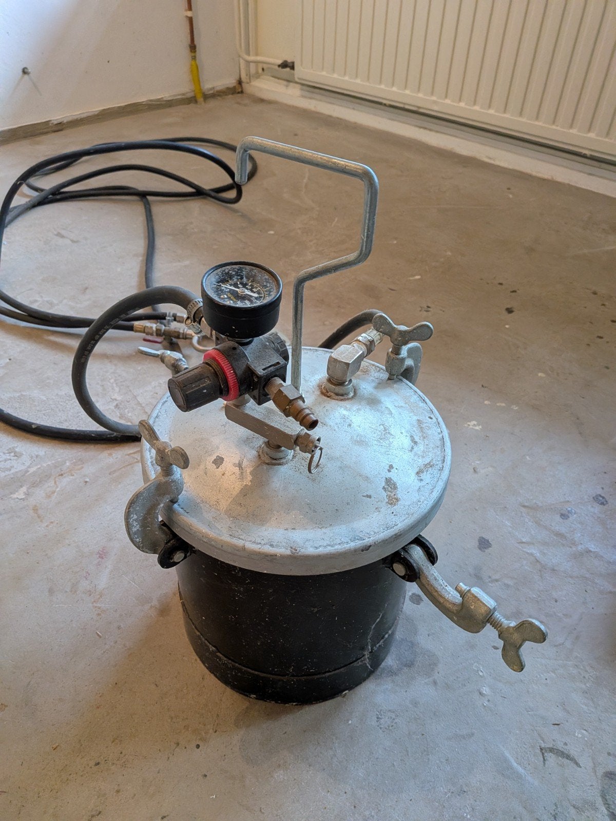 Complete verfdrukpot met spuitpistool, Ophalen, Gebruikt, Verfspuit of Verfpomp
