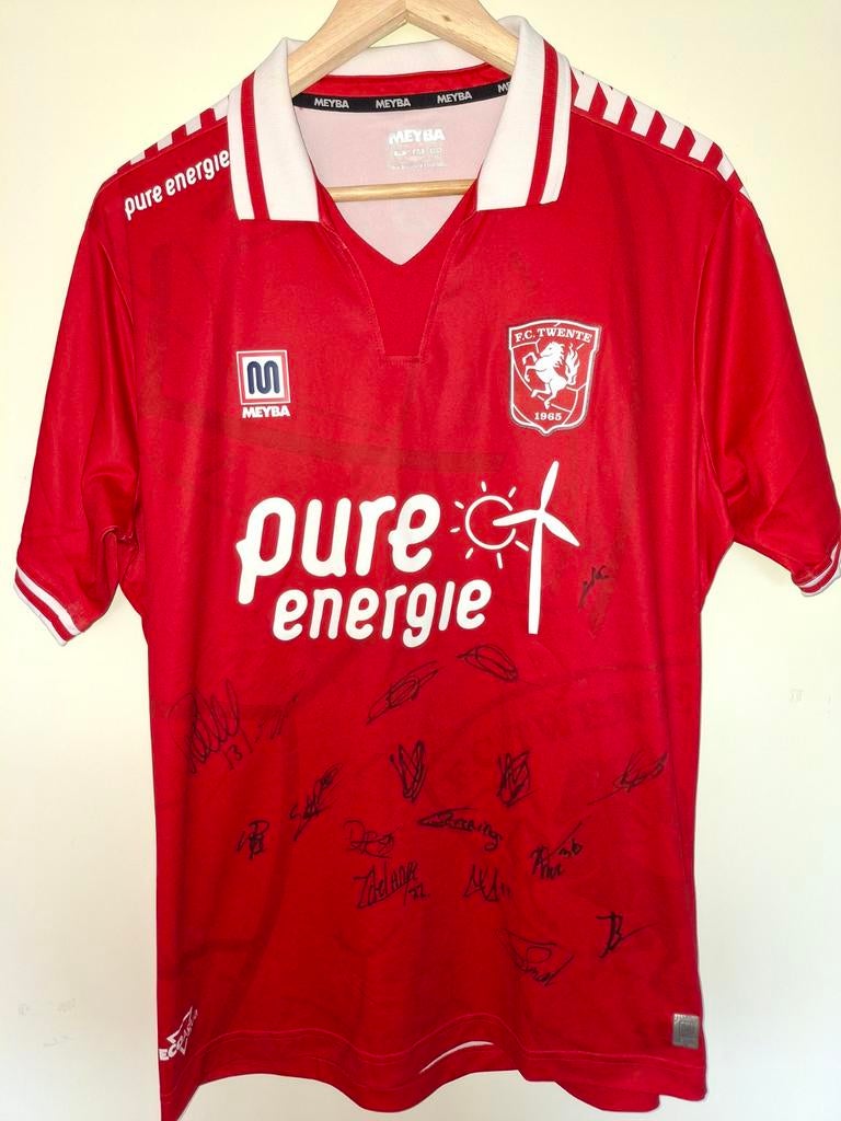 Fc Twente Thuisshirt 2020-2021 Gesigneerd hele selectie = L, Verzamelen, Ophalen of Verzenden, Shirt