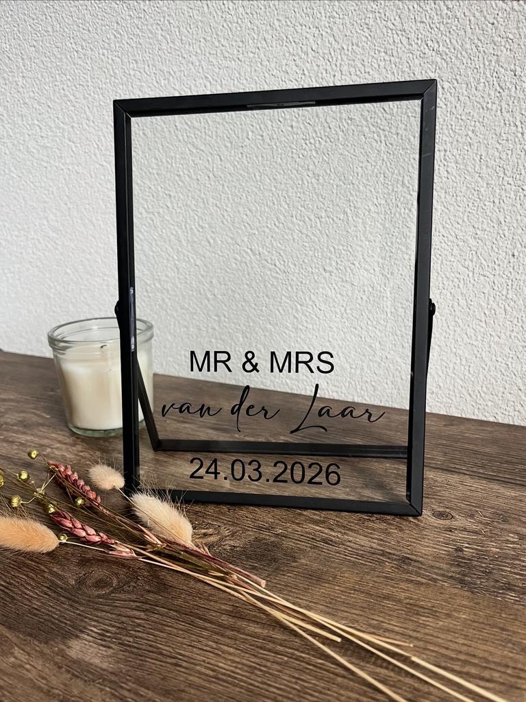 Gepersonaliseerd fotolijstje, Ophalen of Verzenden, Nieuw, Metaal of Aluminium, Minder dan 50 cm