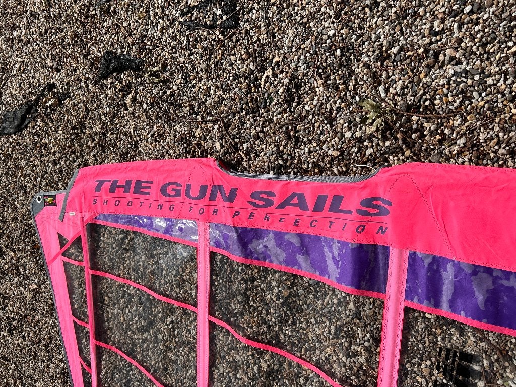 GUN Sails, 6.5 racing slalom, roze met paars!, Ophalen, Met draagtas, 6.5 m² tot 8 m², Zo goed als nieuw