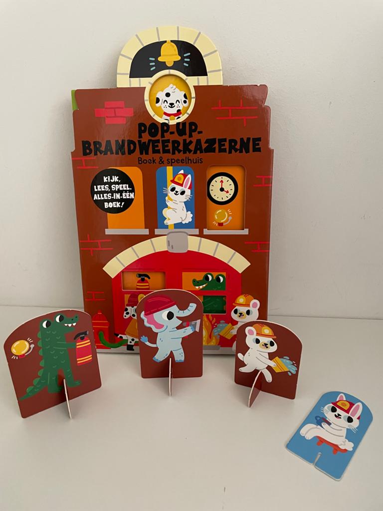 Pop-up Brandweerkazerne Boek & Speelhuis, Fictie algemeen, Uitklapboek, Jongen of Meisje, Ophalen of Verzenden