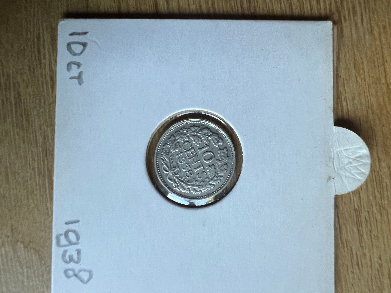 Zilveren dubbeltje Wilhelmina 1938, Ophalen, Zilver, 10 cent, Koningin Wilhelmina