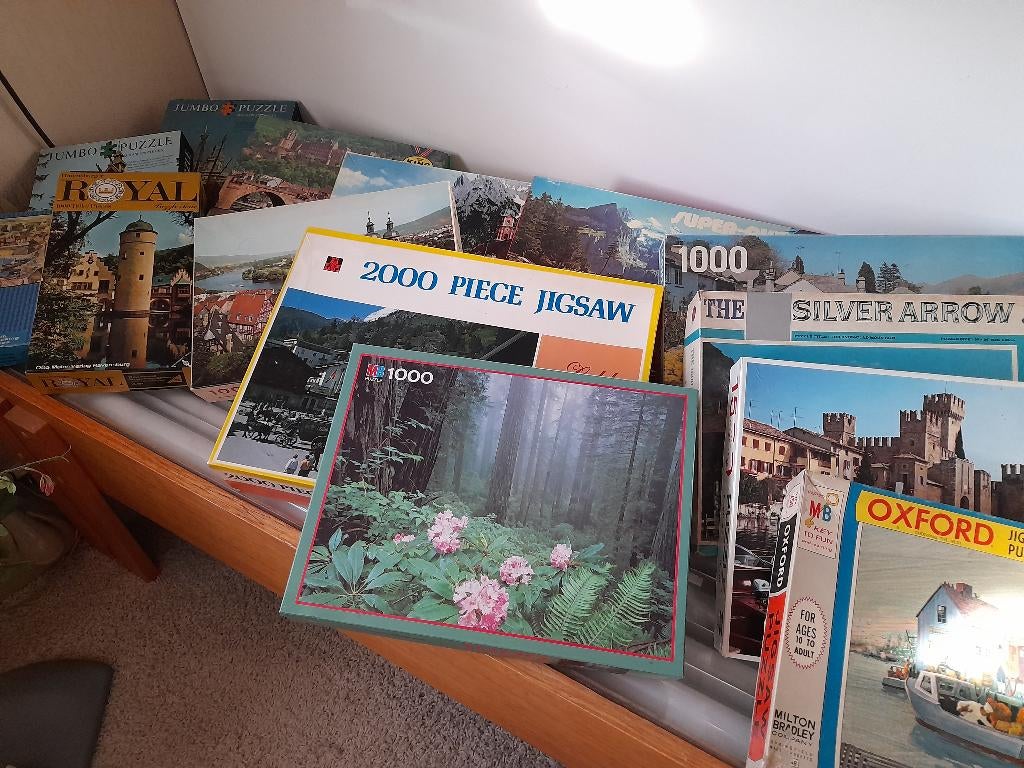 14 LEGPUZZELS VAN STEDEN EN LANDSCHAPPEN., Ophalen, 500 t/m 1500 stukjes, Gebruikt, Legpuzzel