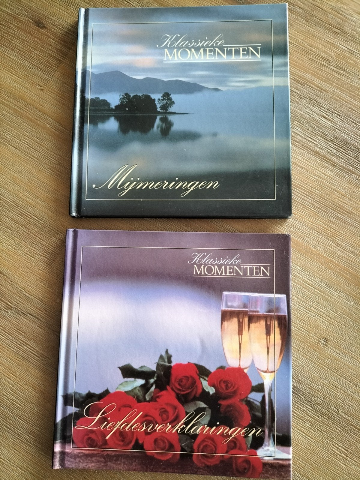 2x CD + Boekje Klassieke Momenten Mijmeringen/Liefdesverklar, Overige typen, Ophalen of Verzenden, Zo goed als nieuw, Inclusief boekje