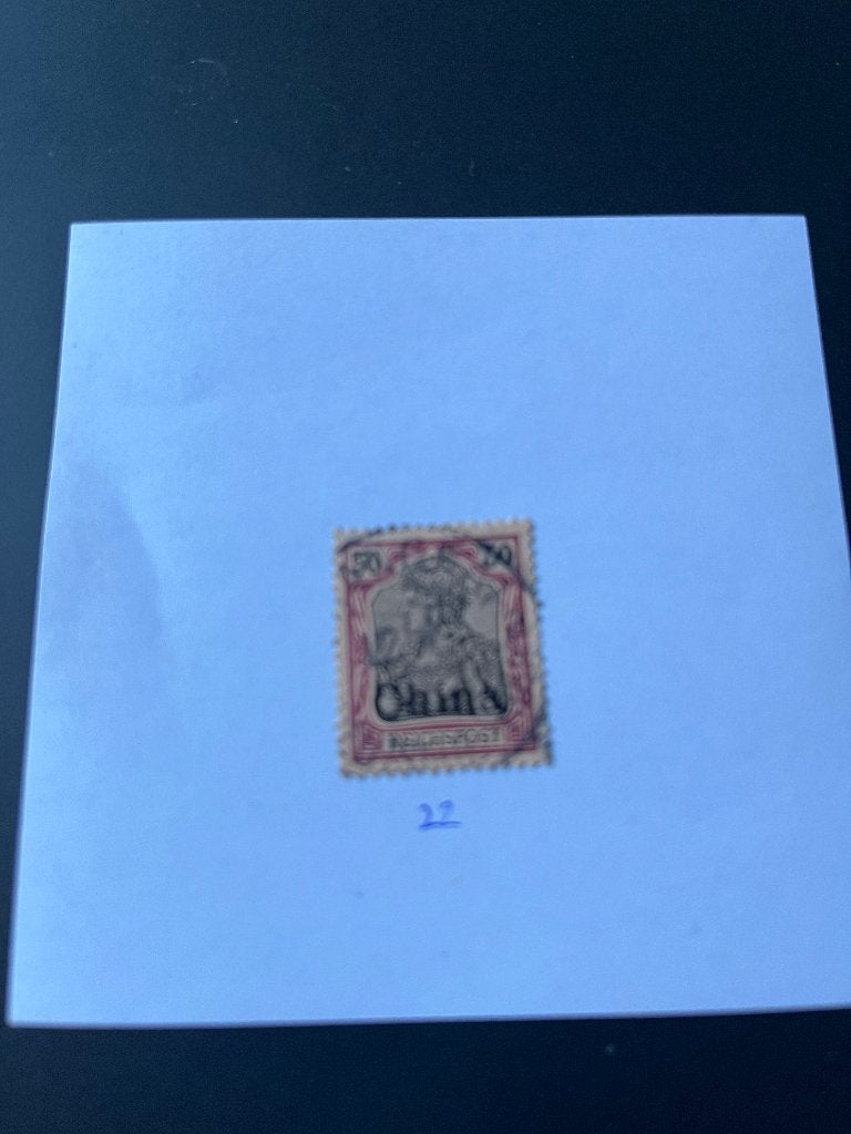 Deutsche Post China 22 gestempeld kolonie Deutsches Reich €3, Postzegels en Munten, Ophalen of Verzenden, Duitse Keizerrijk, Gestempeld