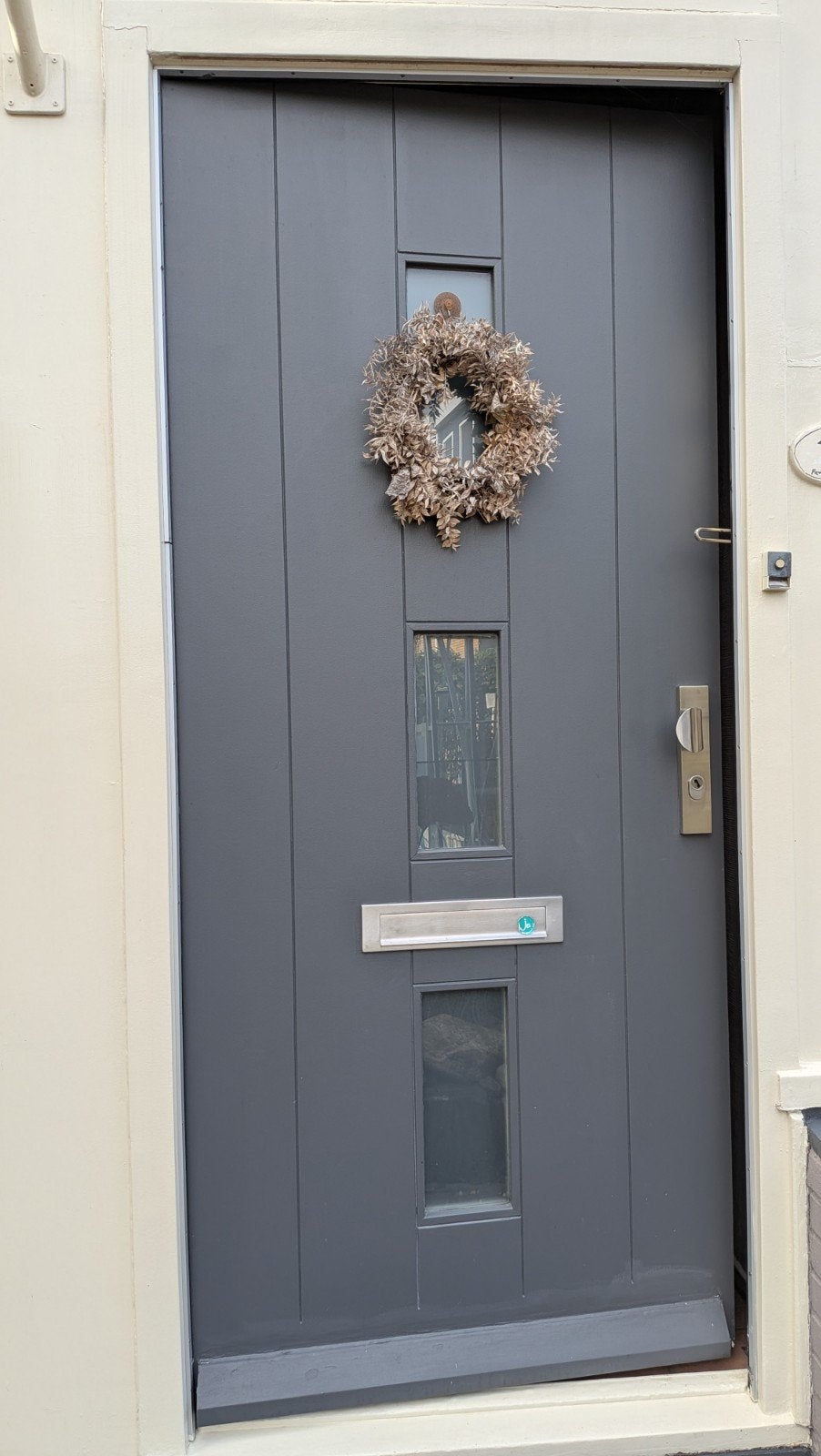 hardhouten voordeur 211x92 met beslag, Doe-het-zelf en Verbouw, Deuren en Horren, Ophalen