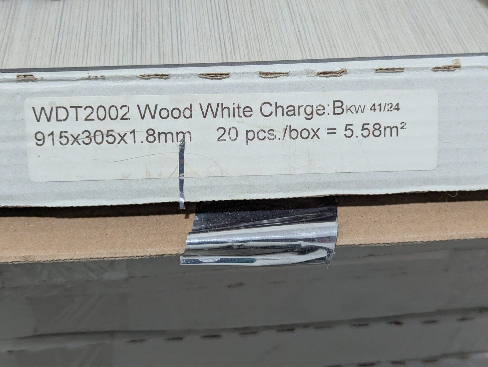 Plak PVC Wood White. Afmeting 91,5 cm x 30,5 cm /  8mm, Ophalen, 50 tot 150 cm, Nieuw, 5 tot 10 m²