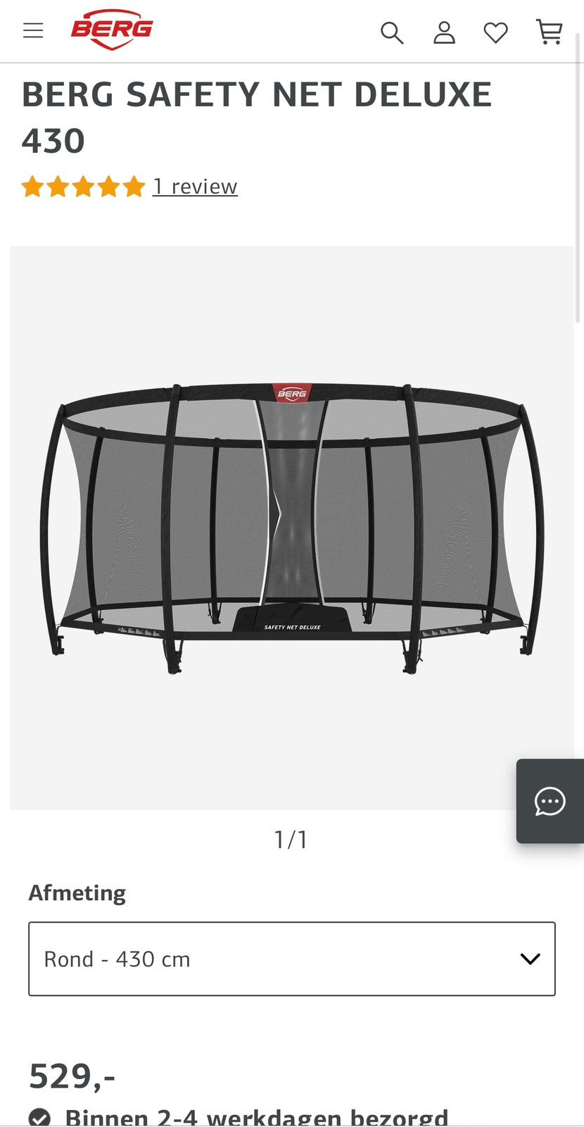 Berg Deluxe Safety Net 430, Ophalen, Gebruikt