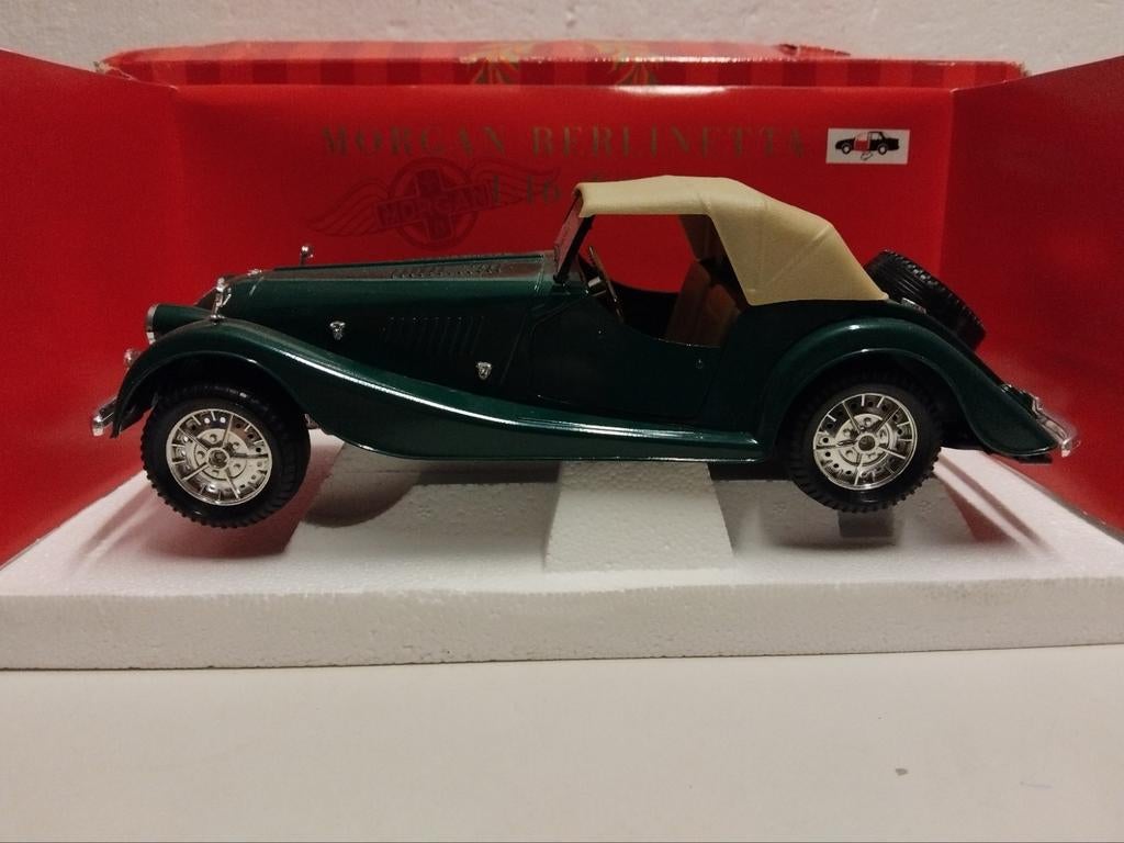 Morgan 8 Berlinetta dark green soft top Polistil 1:16 KRD, Ophalen of Verzenden, Zo goed als nieuw, Auto, Overige merken