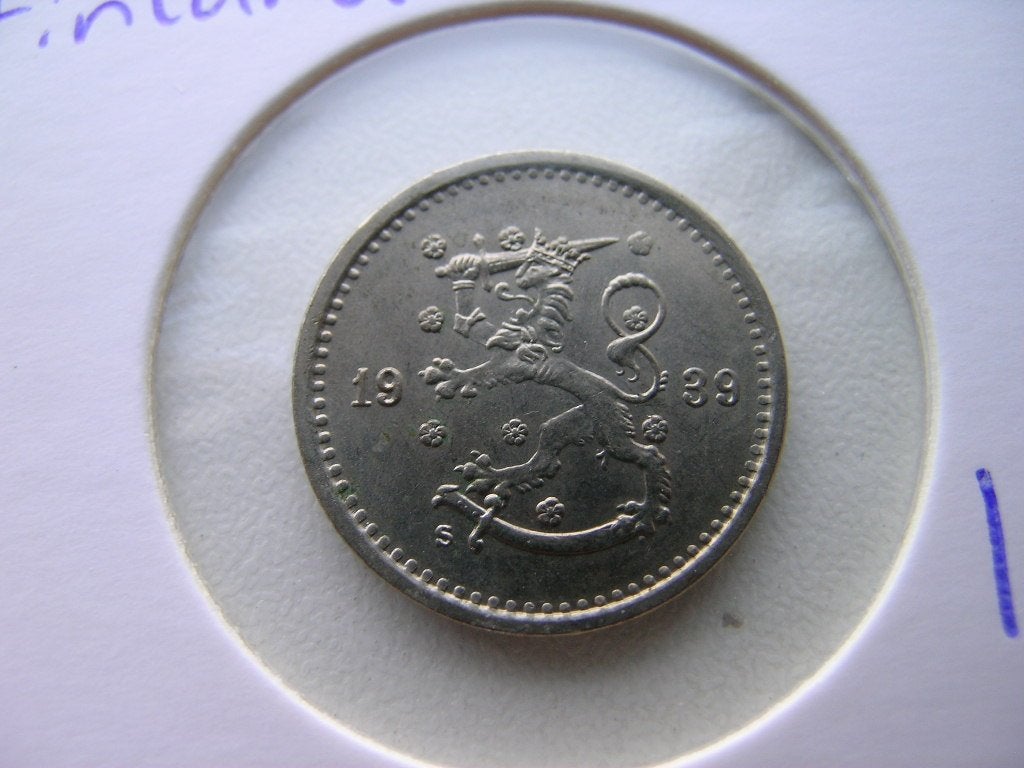 50 Pennia 1939 Finland, Ophalen of Verzenden, Overige landen, Losse munt