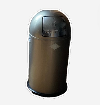 WESCO pushboy 50l rvs nieuwzilver, Huis en Inrichting, 40 liter of meer, Ophalen, Gebruikt, Rvs