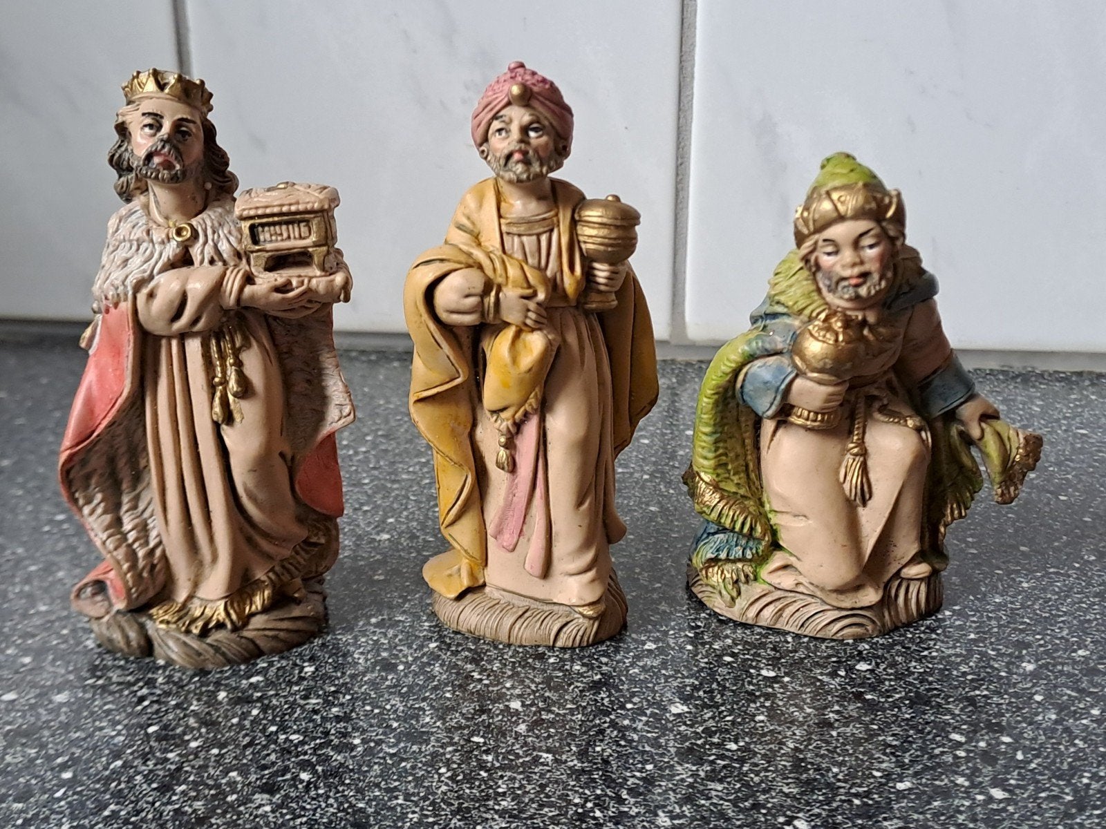 Vintage kerstgroep Italy 9-delig, Diversen, Gebruikt, Onbekend, Ophalen of Verzenden, Onbekend