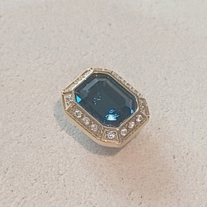 Goudkleurige Melano vivid emerald cz montana, Verzenden, Nieuw