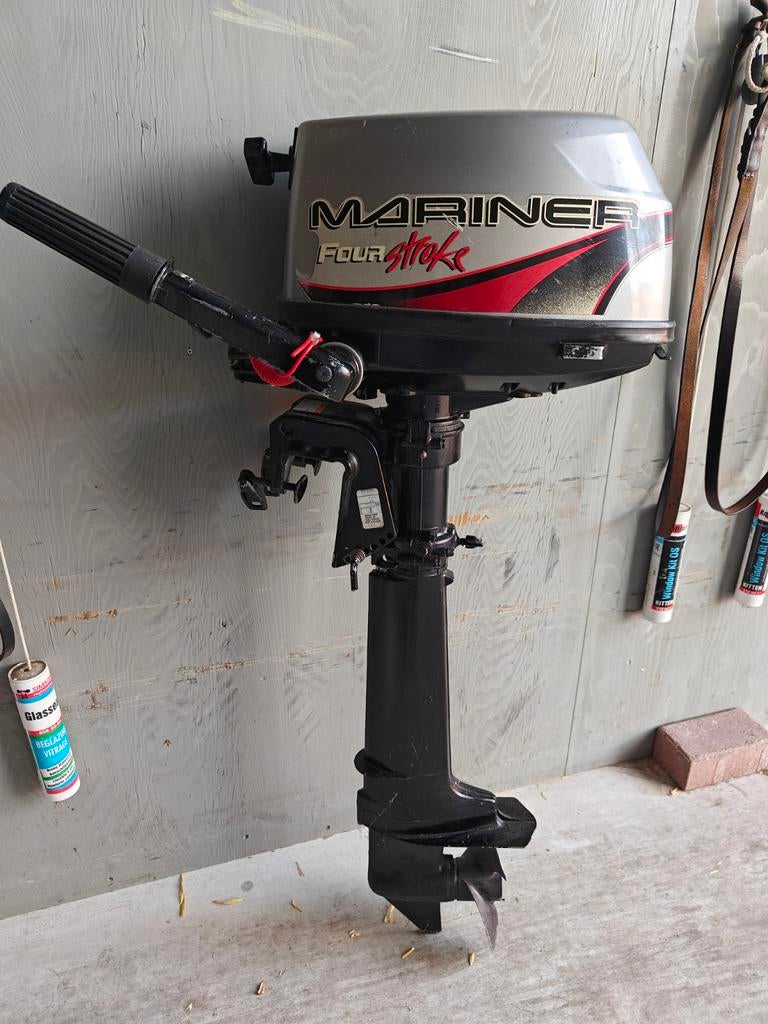 Mariner FourStroke 4 pk buitenboordmotor, Ophalen, Gebruikt, Benzine, 5 tot 10 pk