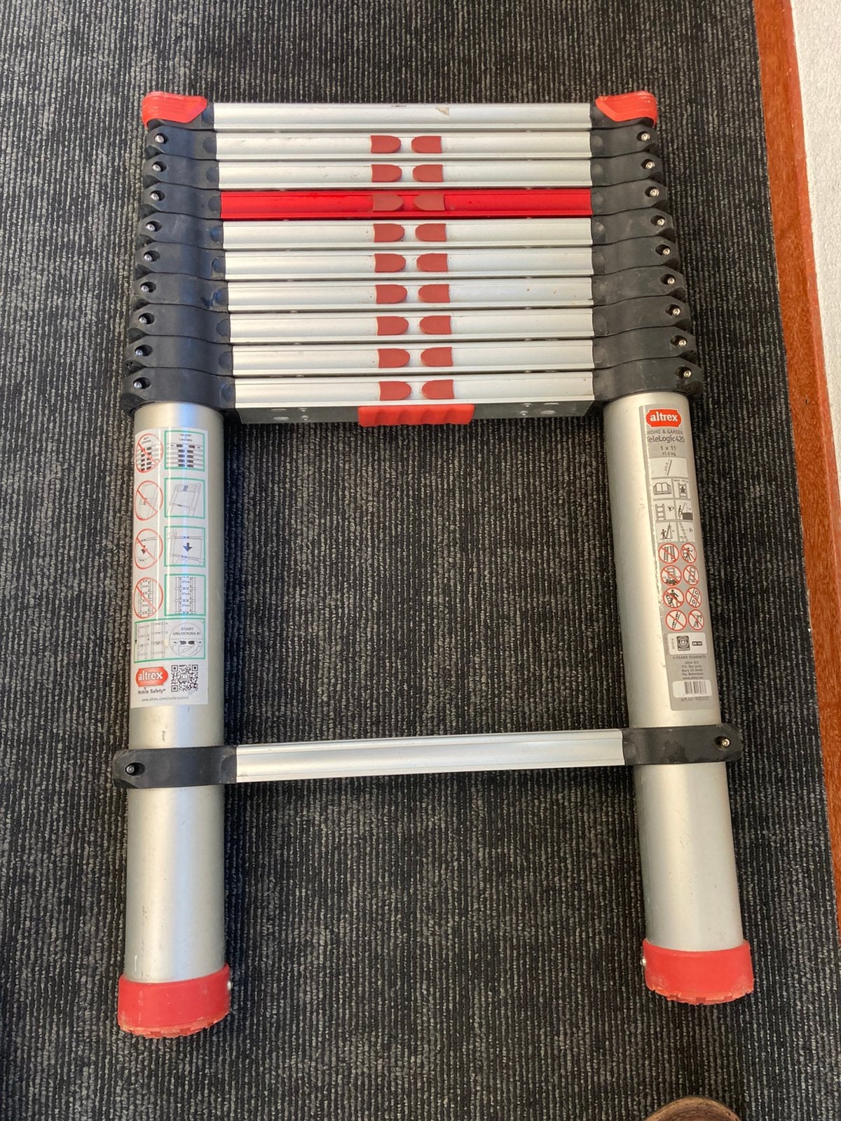 Altex telescoop ladder 3,2m, Ophalen, Zo goed als nieuw, Ladder, Opvouwbaar of Inschuifbaar