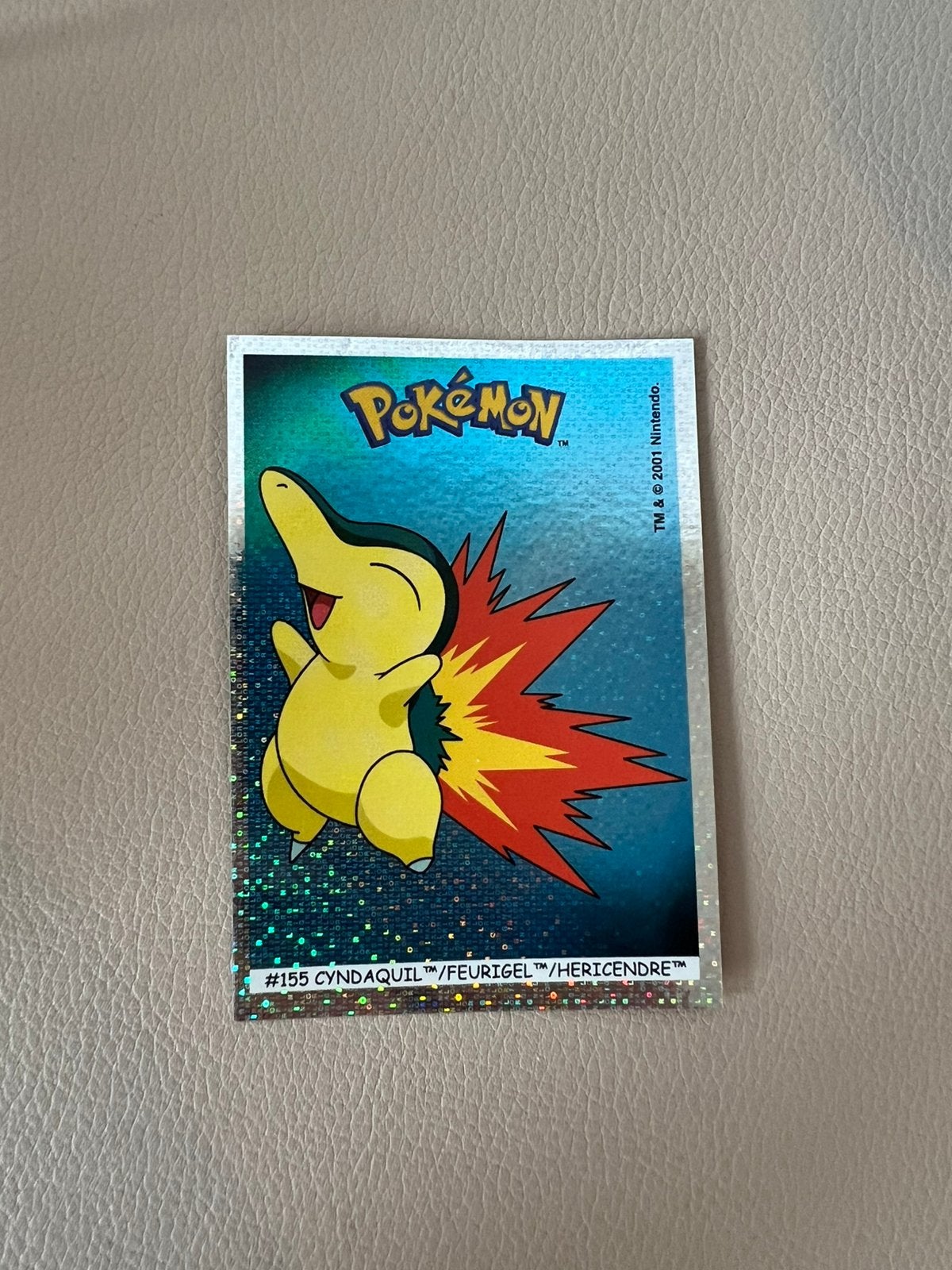 Pokémon CyndaquilHolo Sticker 2001 –  Bubble Gum – Vintage, Ophalen of Verzenden, Overige typen