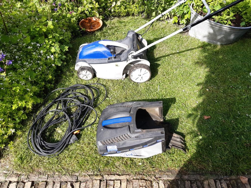 Lux Tools Elektrische Grasmaaier met Opvangzak, Cirkelmaaier, Gebruikt, Elektrische grasmaaier, Ophalen of Verzenden
