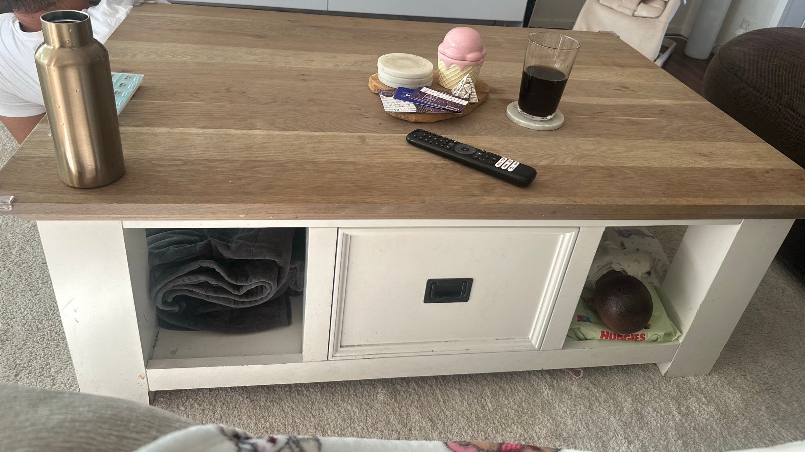 Landelijke salontafel, Ophalen, Gebruikt, 100 tot 150 cm, 50 tot 100 cm