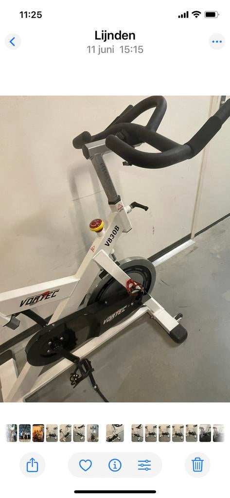 VORTEC V830B Spinfiets, Ophalen, Gebruikt, Spinningfiets, Metaal