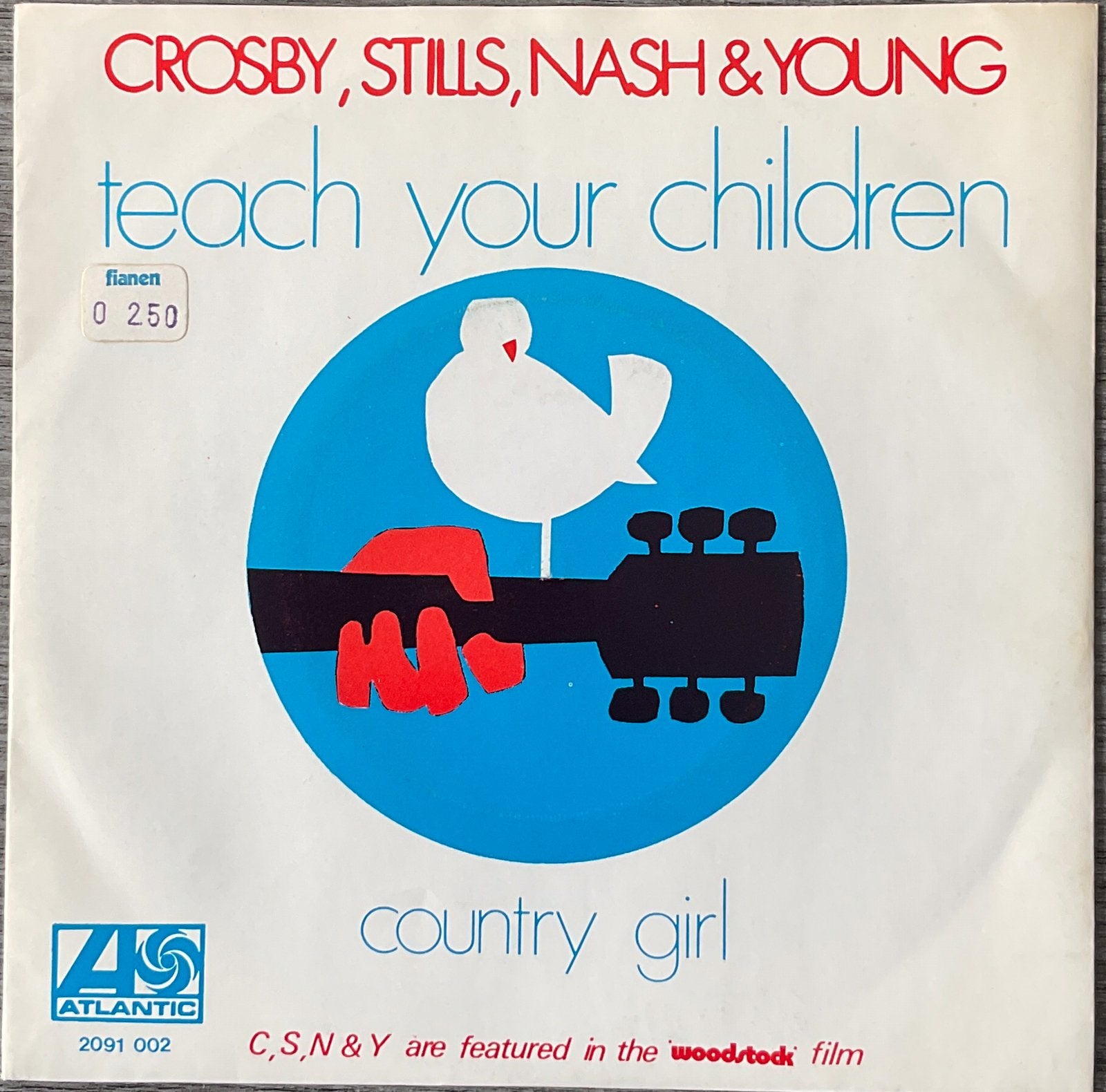 CROSBY,STILLS,NASH&YOUNG -Teach your children (‘70)NL7/US16, Cd's en Dvd's, Verzenden, Zo goed als nieuw, 7 inch, Pop