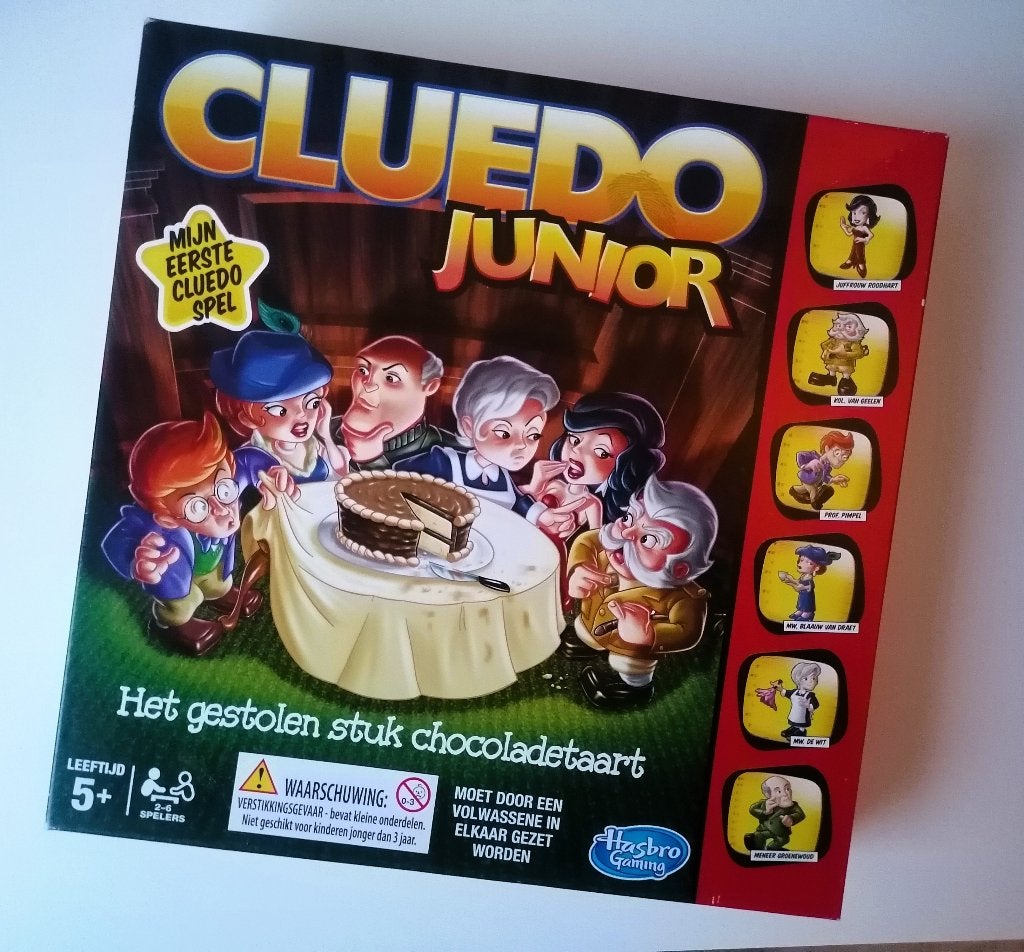 Cluedo junior spel van Hasbro, Vijf spelers of meer, Ophalen of Verzenden, Gebruikt, Hasbro