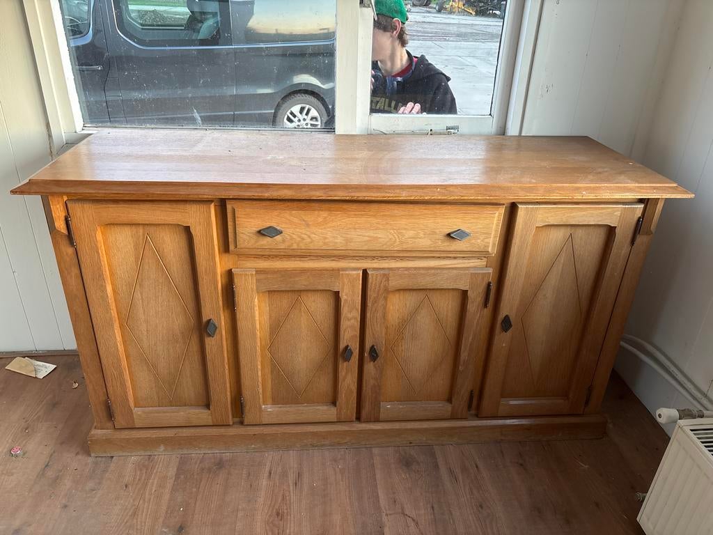 Eikenhouten kast in nette staat, Ophalen of Verzenden, Gebruikt
