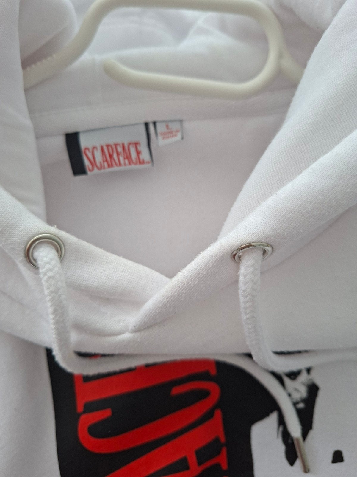 Witte Scarface Hoodie Maat L, Ophalen of Verzenden, Zo goed als nieuw, Scarface