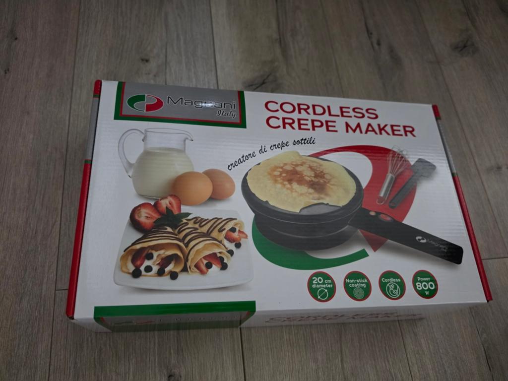 Mageani Italië Draadloze Crêpe Maker - 800W, 20cm, Witgoed en Apparatuur, Ophalen