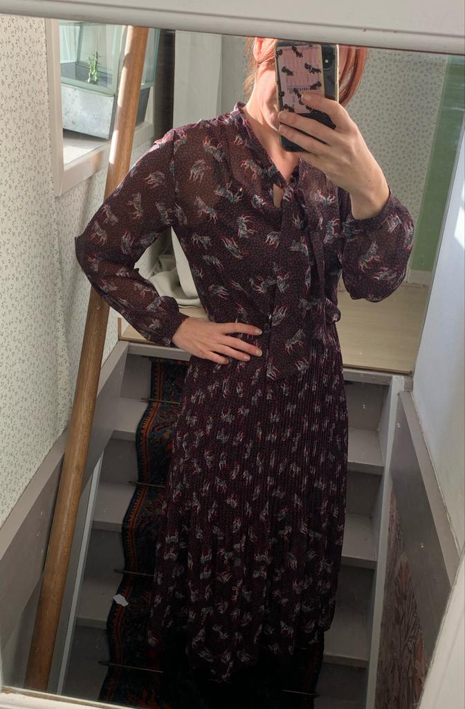 Maxi jurk steps, Zwart, Ophalen of Verzenden, Maat 36 (S), Gedragen