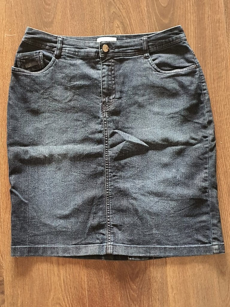 Charles Vögele grijze spijkerrok maat 40 / L, Kleding | Dames, Maat 38/40 (M), Zwart, Ophalen of Verzenden, Zo goed als nieuw