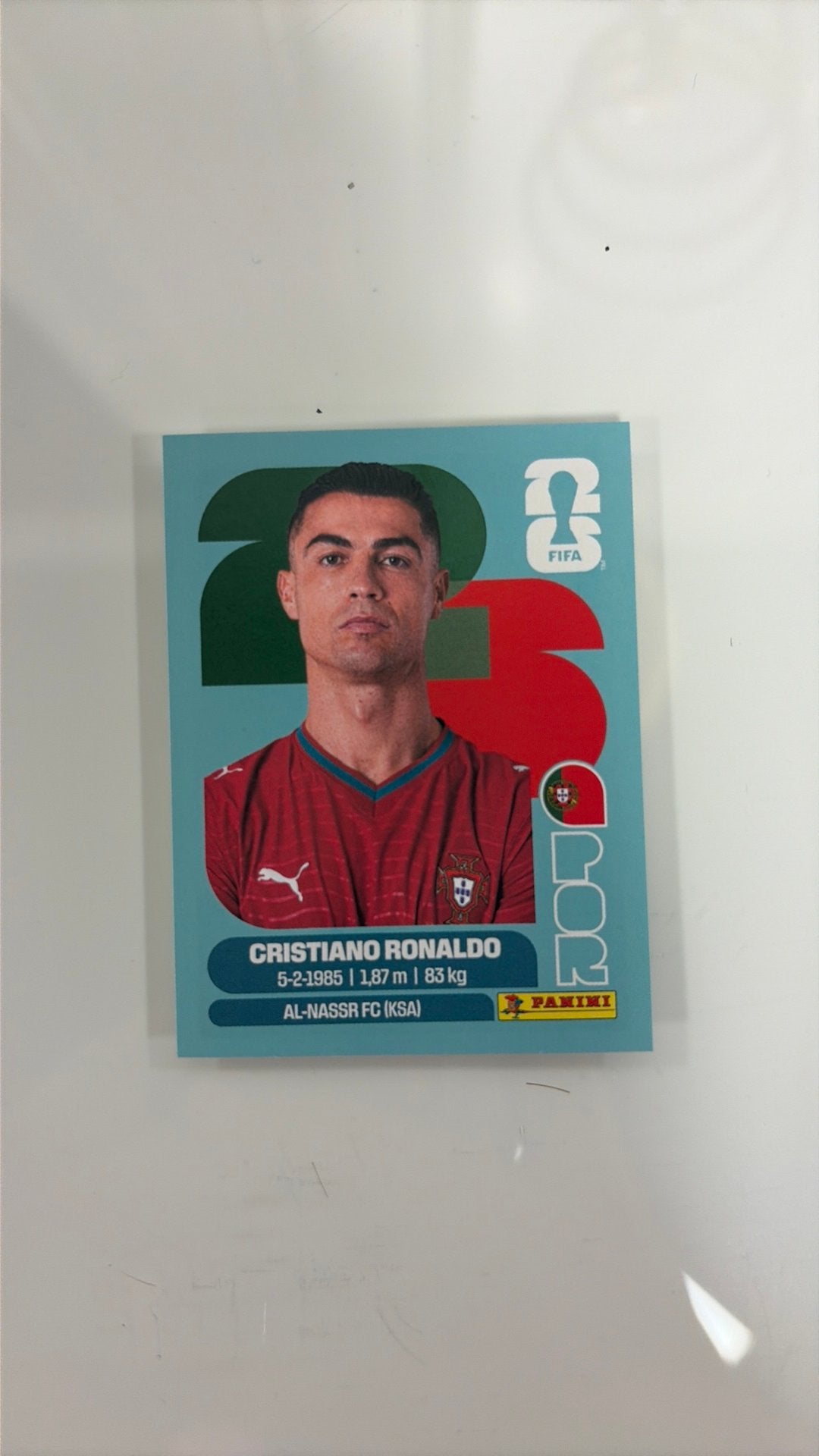 Cristiano Ronaldo & Mbappé panini sticker POR 15&FRA 20 2026, Verzenden, Nieuw, Sticker