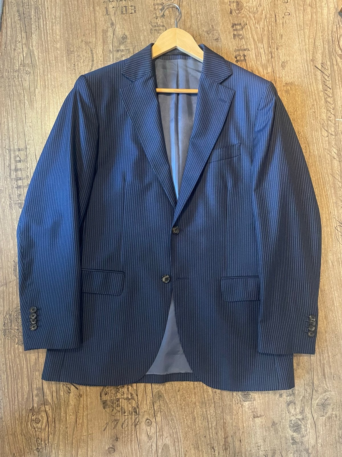 Suitsupply Colbert Navy Krijtstreep Wol Maat 50, Kleding | Heren, Kostuums en Colberts, Ophalen of Verzenden, Gedragen, Maat 48/50 (M)