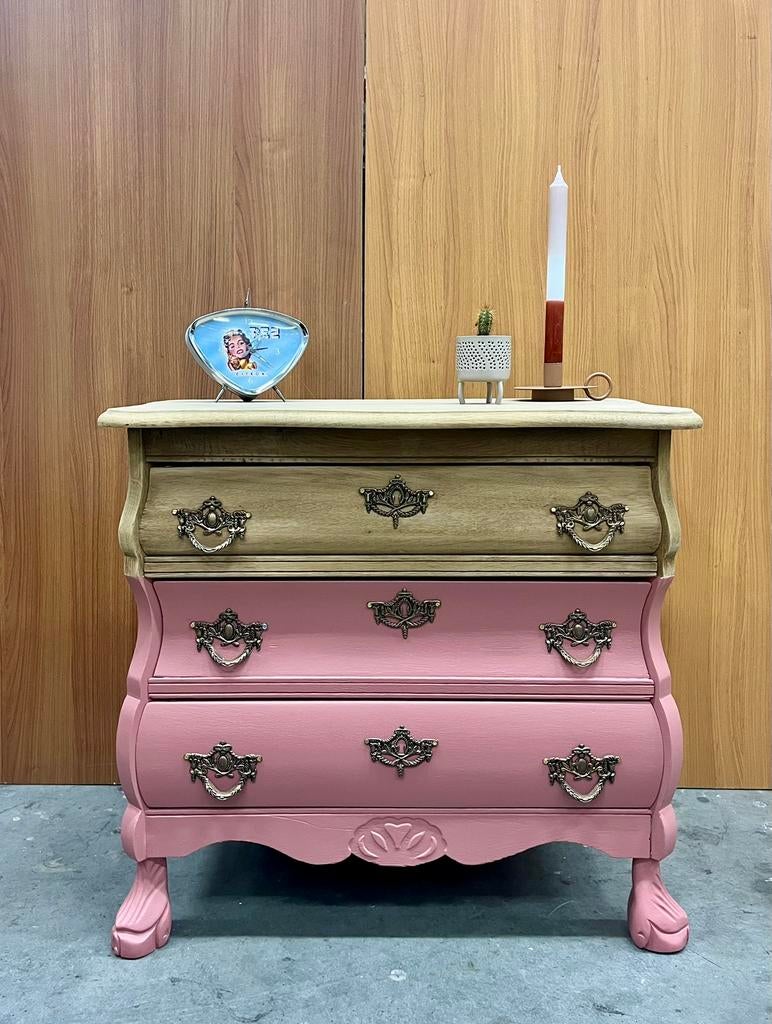 Vintage buikkast met liefde gerestyled, Huis en Inrichting, Kasten | Ladekasten, Ophalen, 50 tot 100 cm, Zo goed als nieuw, 3 of 4 laden