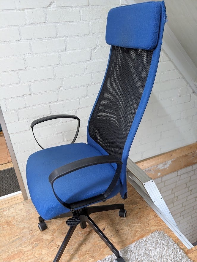 bureaustoel "Markus" blauw Ergonomisch, prijs verlaagd!, Ophalen, Gebruikt, Blauw, Bureaustoel