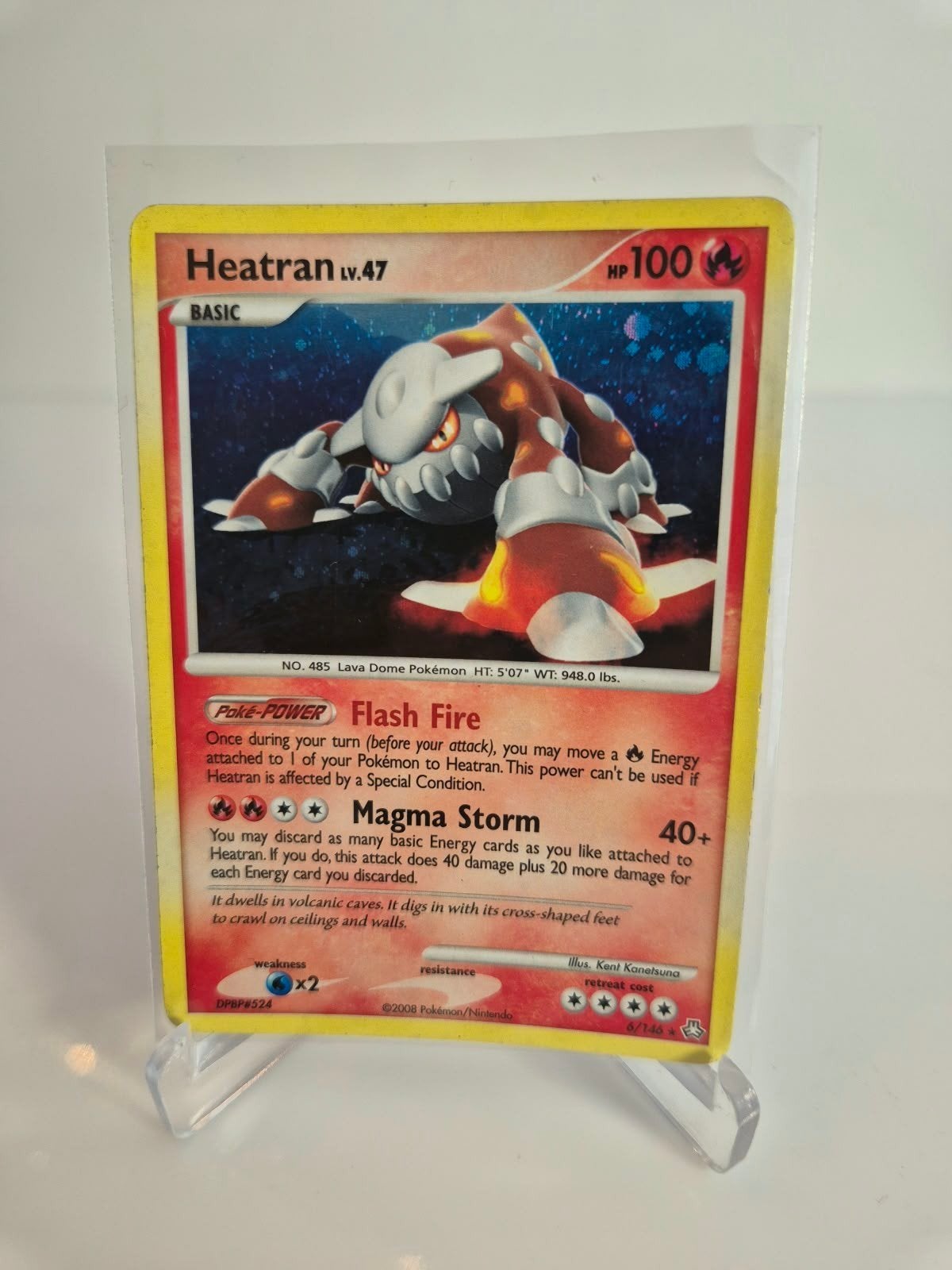 POKEMON KAART; HEATRAN LV.47, 6/146, HOLO, Ophalen of Verzenden, Zo goed als nieuw