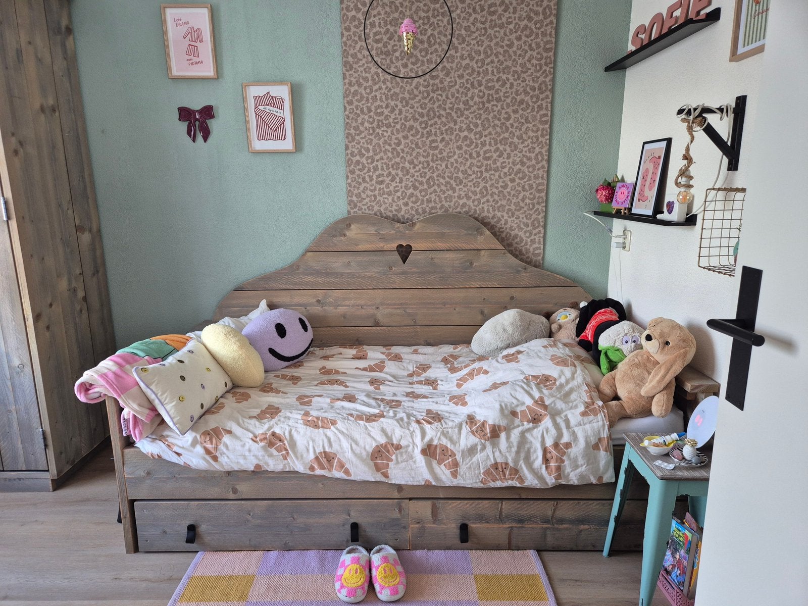 Steigerhout bed, Kinderen en Baby's, Ophalen of Verzenden, Zo goed als nieuw