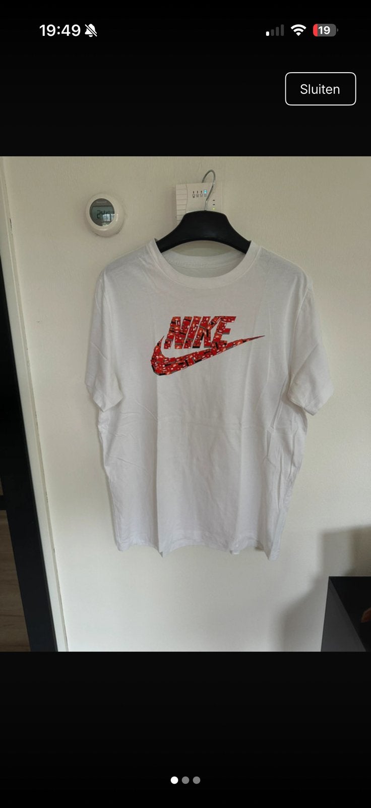 Nike t-shirt, Verzenden, Zo goed als nieuw, Maat 52/54 (L), Wit