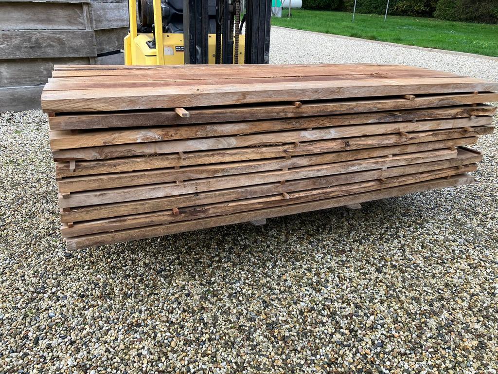 50 teak planken koopje!!!!!!, Ophalen, Zo goed als nieuw, 250 cm of meer, Planken