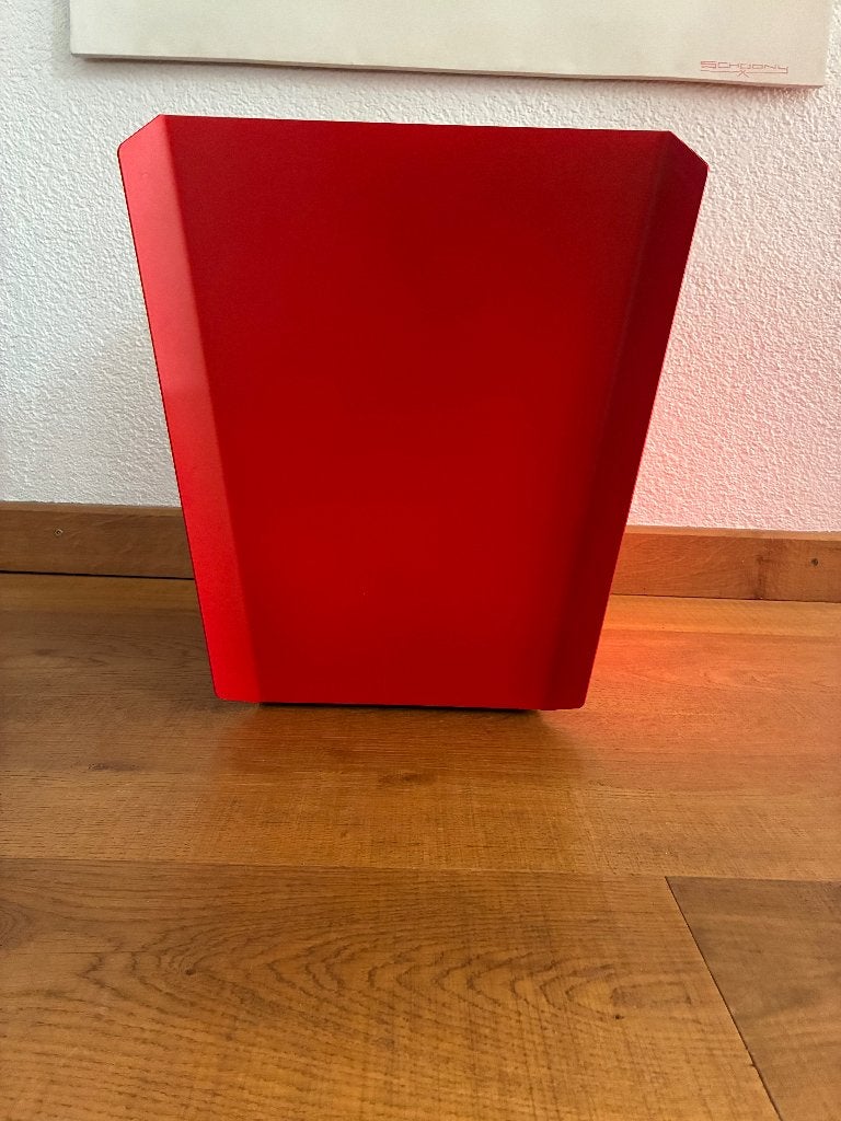 z.g.a.n. Gispen Binit prullenbak rood van € 182,- voor € 75, Ophalen of Verzenden, Zo goed als nieuw, Metaal, 5 – 50
