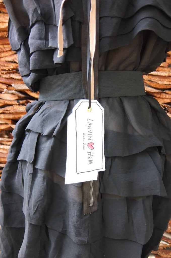 Nieuw Lanvin by H&M zwarte zijden jurk met steentjes maat 38, Zwart, Nieuw, Ophalen of Verzenden, Knielengte