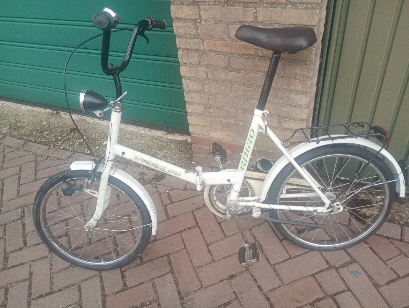 Nog nette Weekend Star Rhino vouwfiets - wit, Fietsen en Brommers, Fietsen | Vouwfietsen, 20 inch of meer, Gebruikt, Totaal opvouwbaar