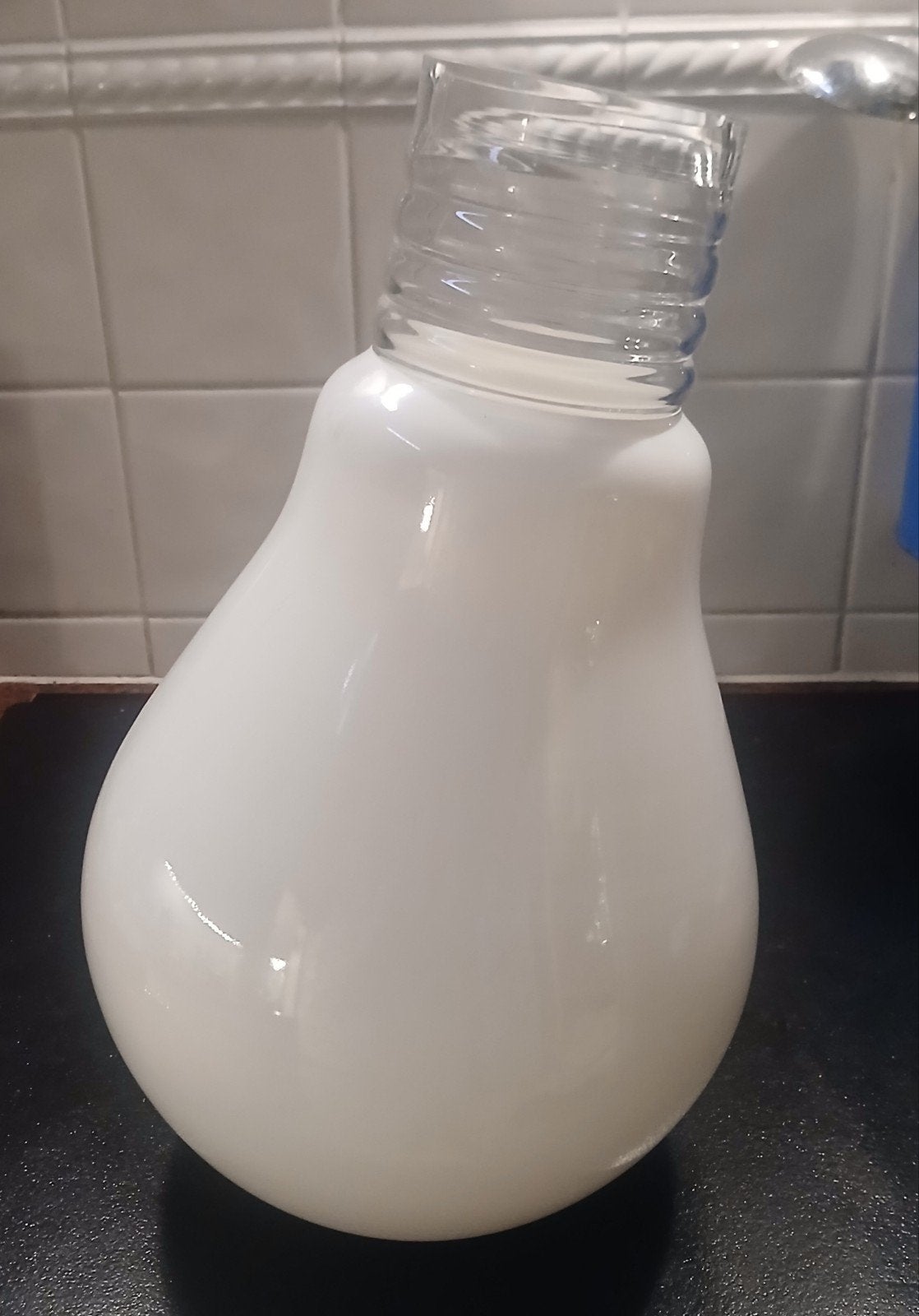 Fidrio Holland Glazen Vaas - Melkwit gloeilamp 40cm, Ophalen