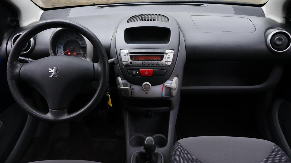 Peugeot 107 1.0-12V XS|5Drs|Elektr.pkkt|NAP|Nette auto., Voorwielaandrijving, Stof, Gebruikt, Zwart