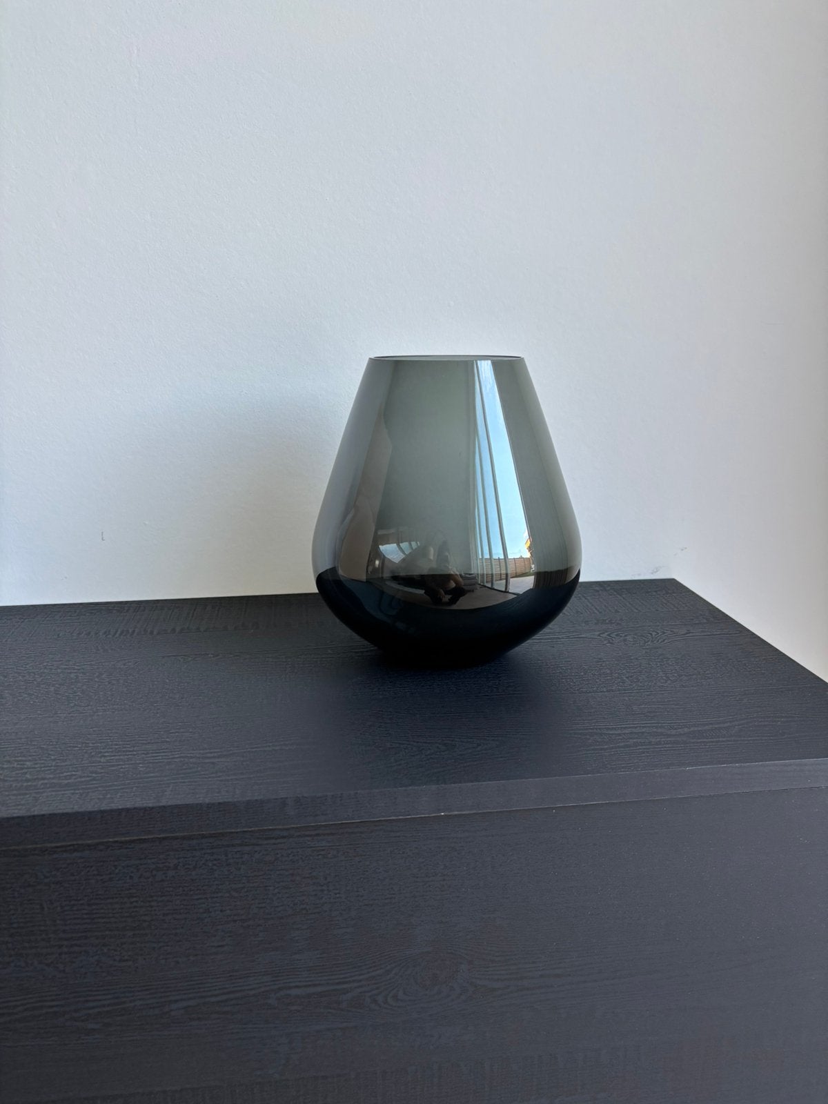 Middel zwart windlicht, Ophalen of Verzenden, Nieuw, Zwart