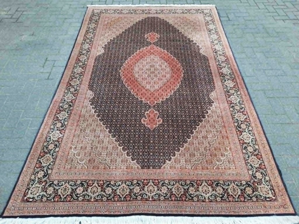 Perzisch/Iraanse tapijt (Tabriz) 50 Raj, wol & zijde-3m x 2m, Ophalen, 200 cm of meer, Zo goed als nieuw, Rechthoekig