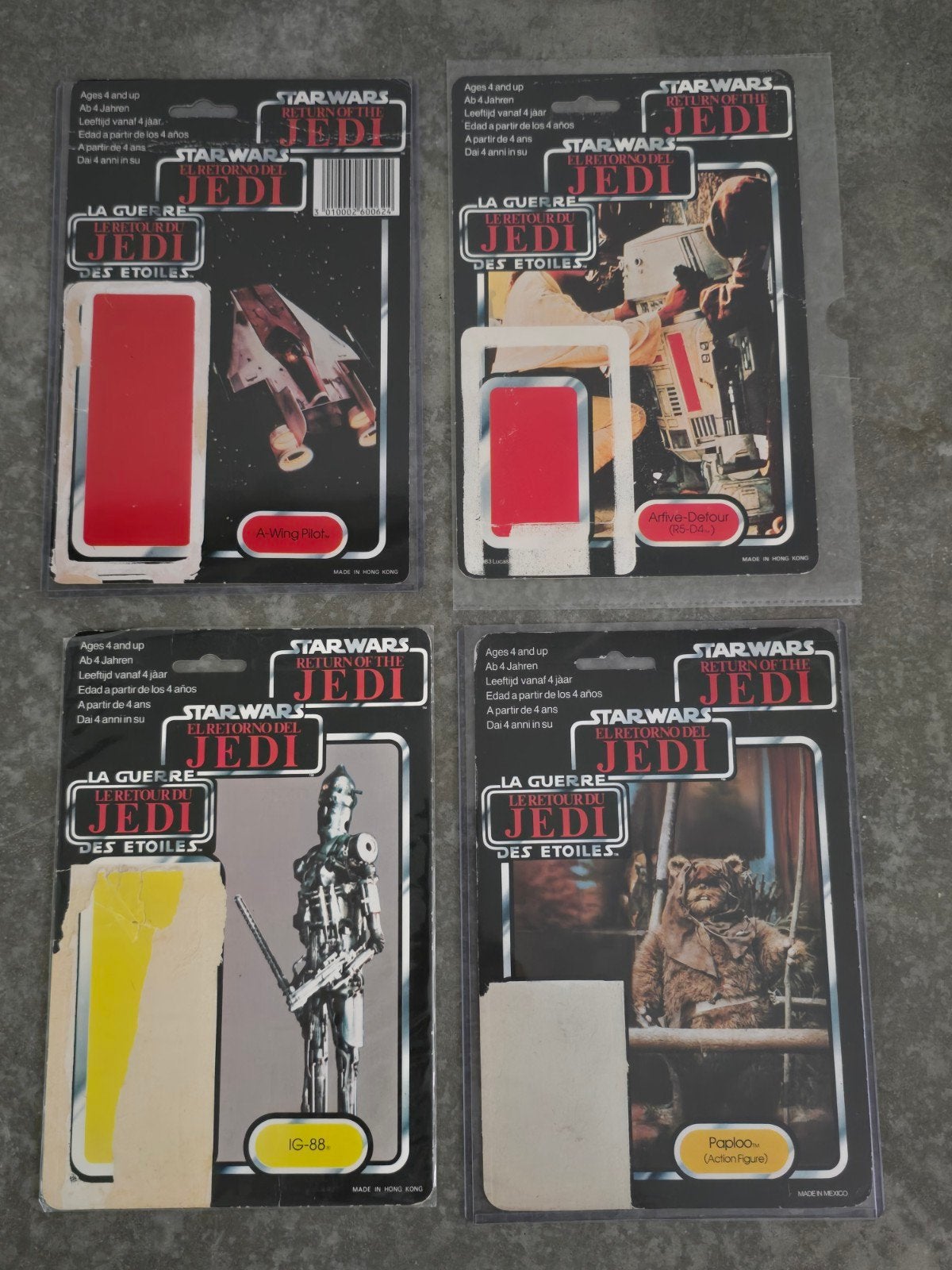 Star Wars Vintage 3logo Cardbacks, Ophalen of Verzenden, Gebruikt, Actiefiguurtje