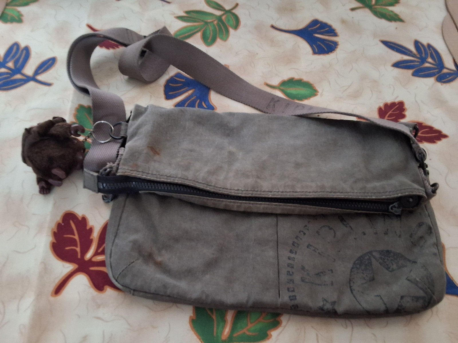 Kipling tas met aapje Ilse 39 x 35cm, Ophalen of Verzenden, Gebruikt, Grijs, Kipling