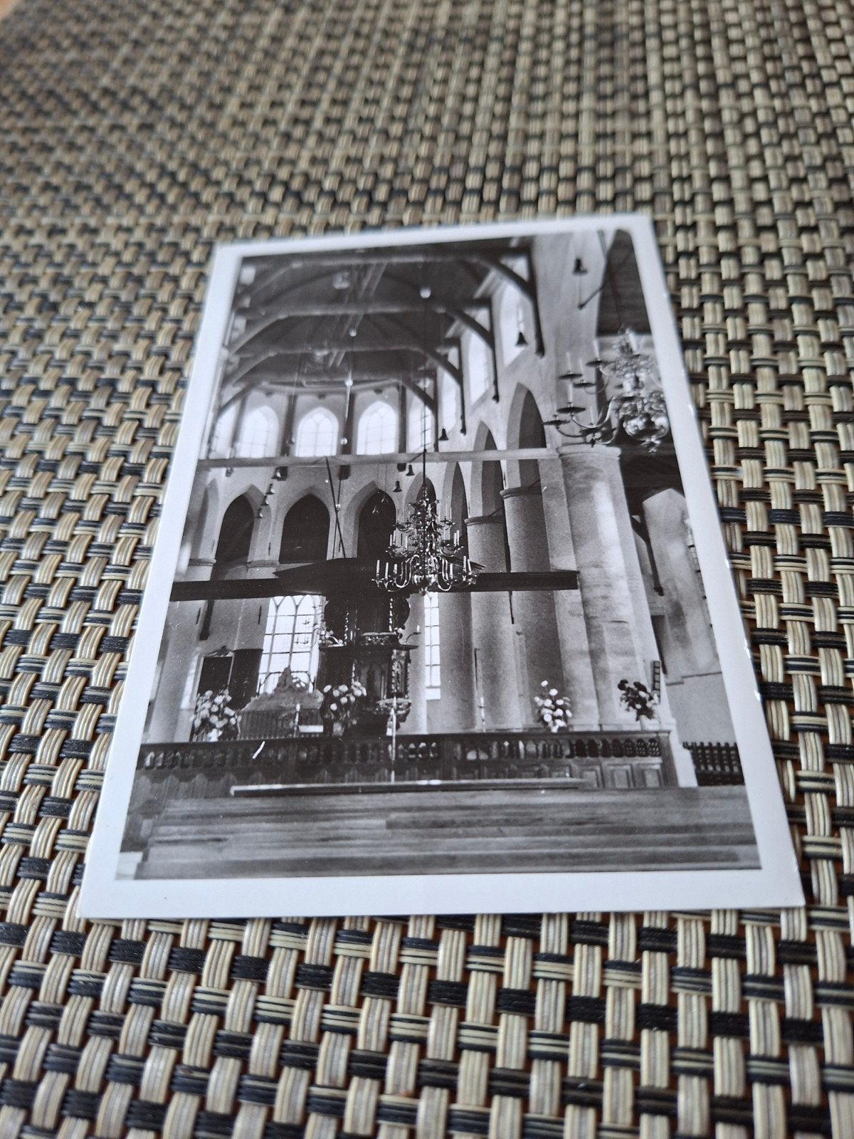 Oude Ansichtkaart Culemborg, Binnenkant Kerk, Ophalen of Verzenden, 1940 tot 1960, Ongelopen, Gelderland