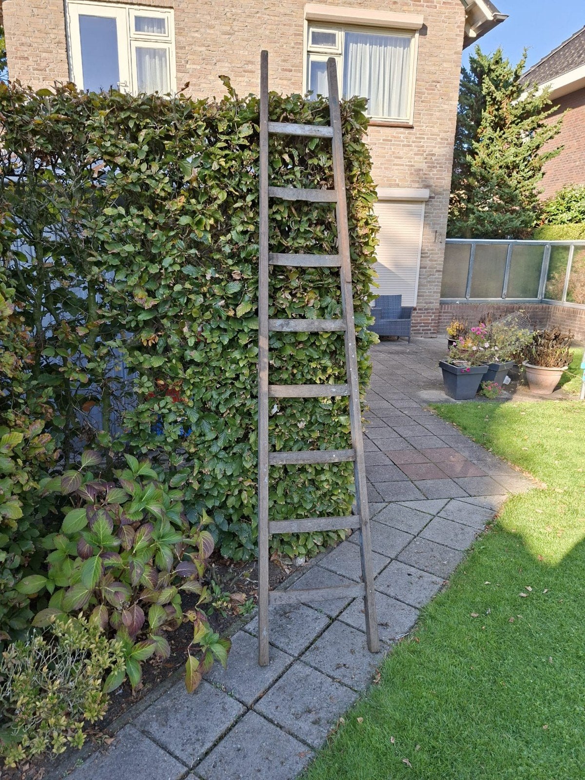 Te koop: vintage houten schilders trap voor decoratie., Ophalen